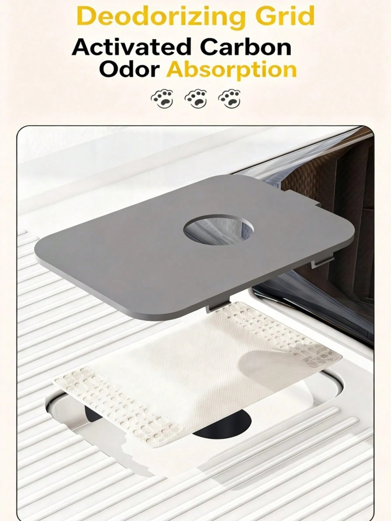 Enclosed Dual Door Cat Litter Box with Scoop | Odor Control Litter Tray