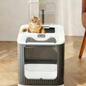 Enclosed Dual Door Cat Litter Box with Scoop | Odor Control Litter Tray