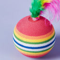 Interactive Rainbow Feather Cat Balls | Colorful Cat Toy (Set of 6 Pieces)