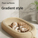 Oval Cat Scratching Board Bed | Natural Sisal Scratcher for Cats