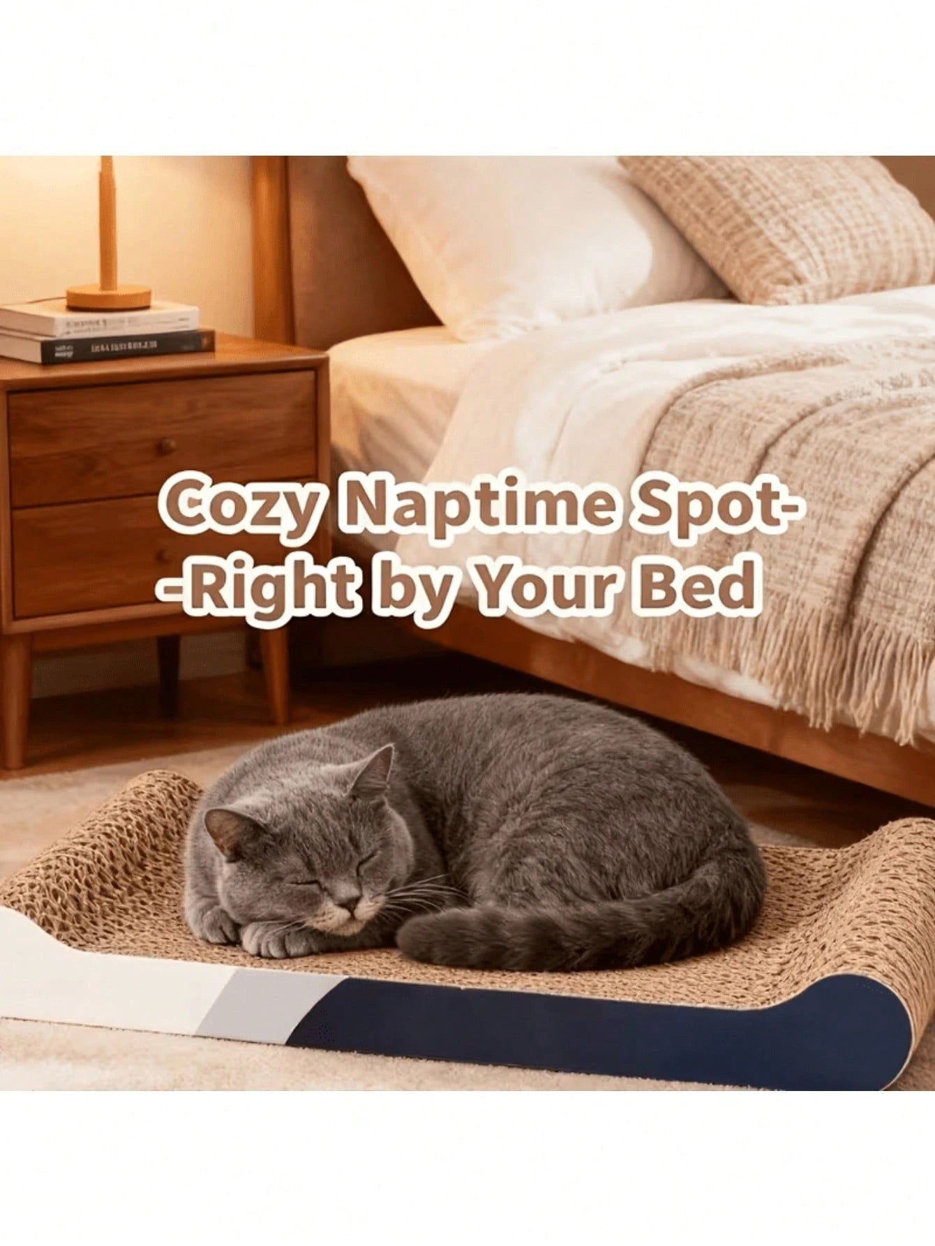 Extra Large Cardboard Cat Scratching Bed | Durable Cat Scratcher & Lounge for Indoor Cats