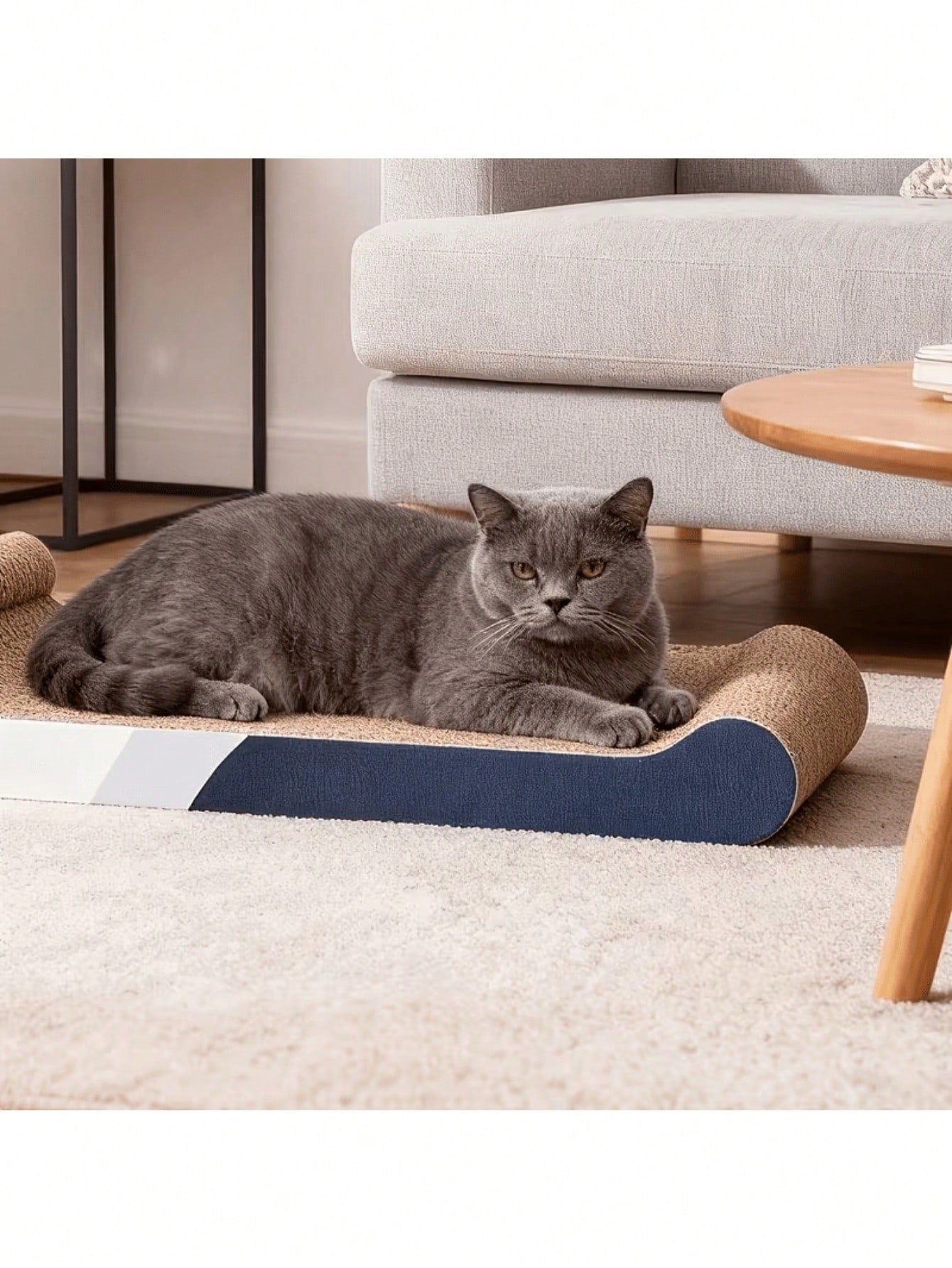 Extra Large Cardboard Cat Scratching Bed | Durable Cat Scratcher & Lounge for Indoor Cats