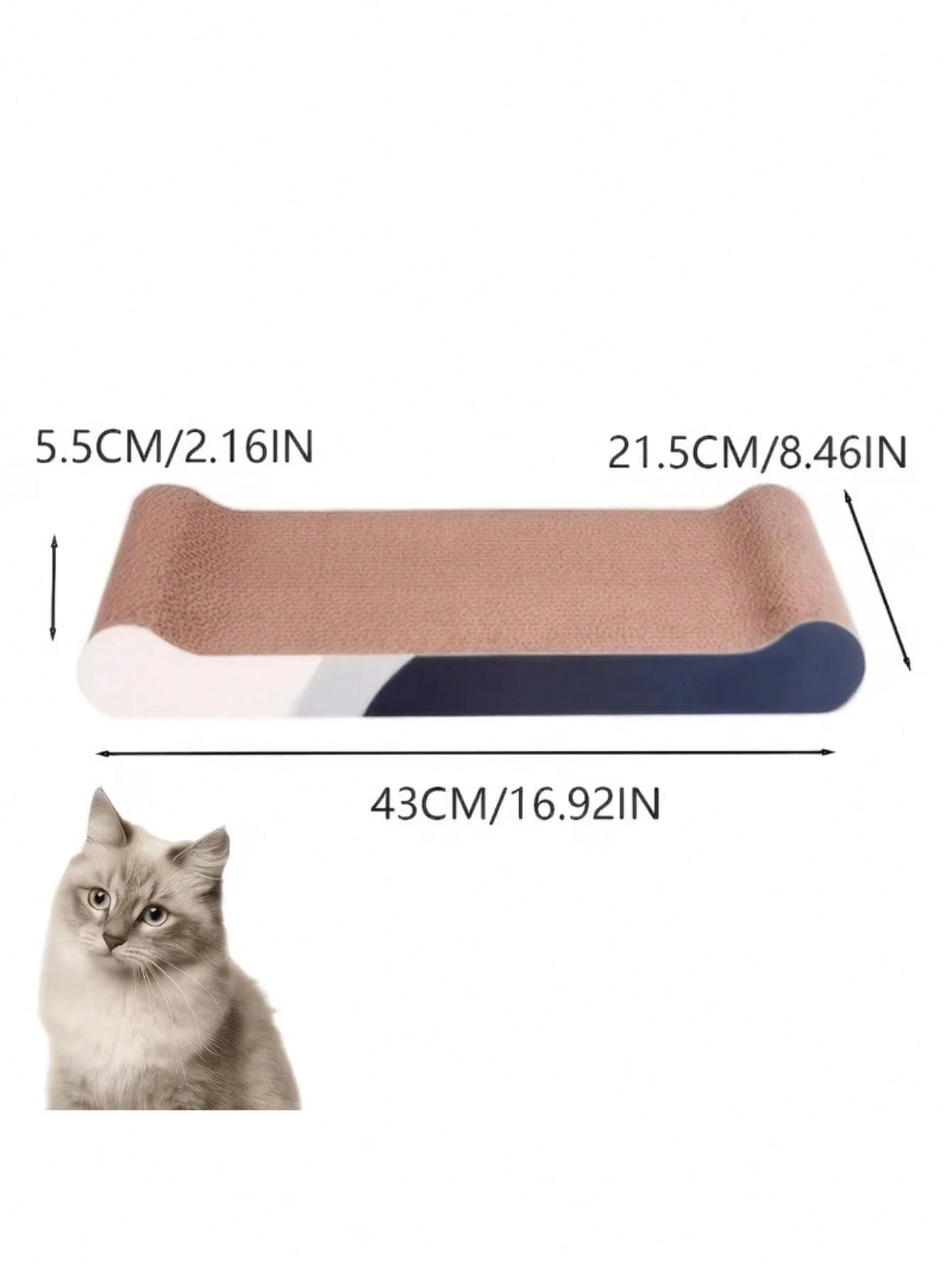 Extra Large Cardboard Cat Scratching Bed | Durable Cat Scratcher & Lounge for Indoor Cats