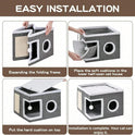 Luxury Cat Bed House | Foldable 2-Layer Sisal Cat Mansion