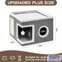 Luxury Cat Bed House | Foldable 2-Layer Sisal Cat Mansion