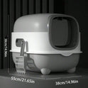 Cat Litter Box with Lid & Scoop | Odor Control, Easy to Clean