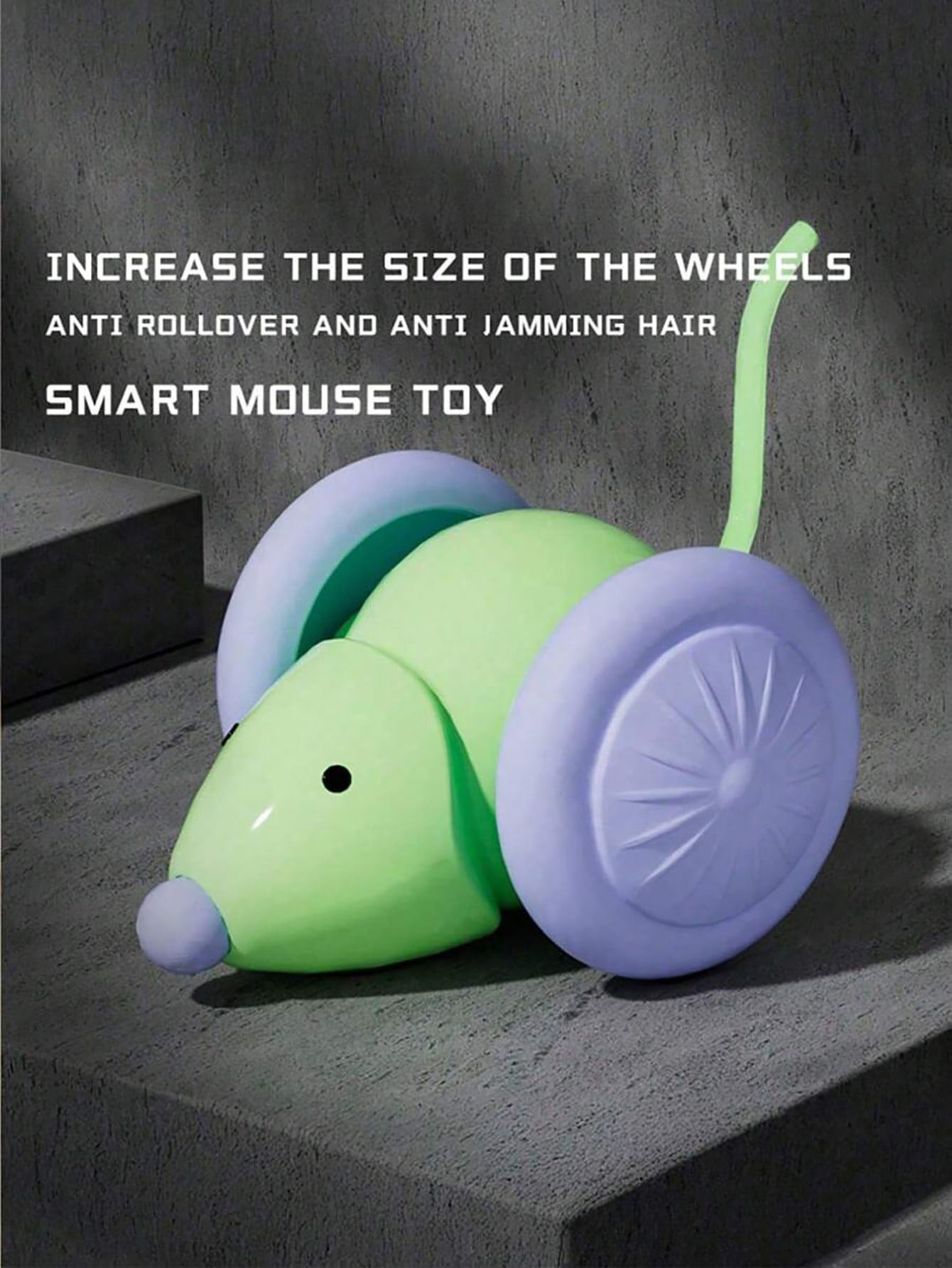 USB Rechargeable Interactive Cat Toy | Automatic Moving Mouse with Obstacle Avoidance