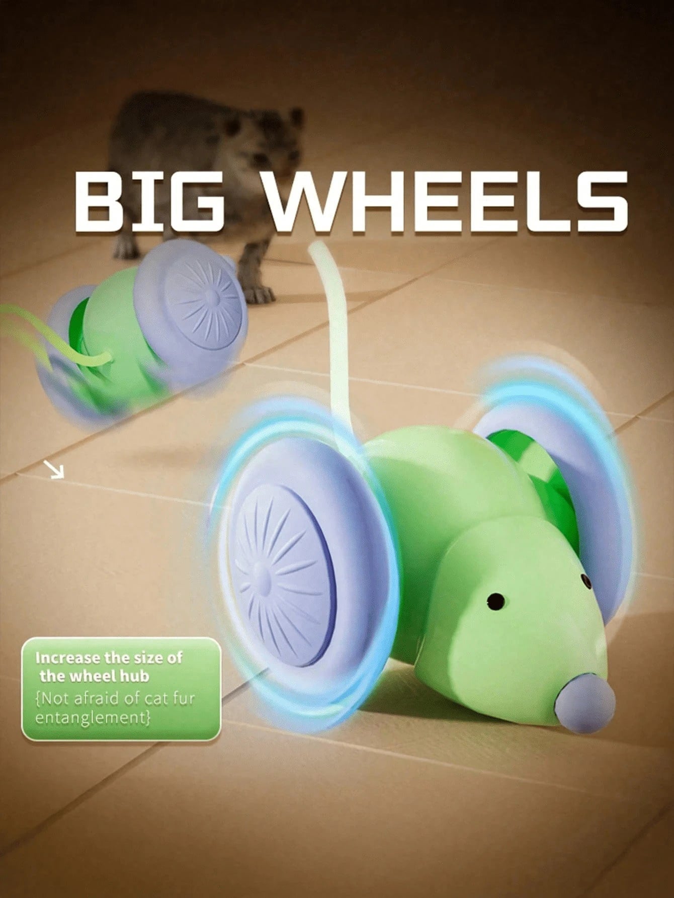 USB Rechargeable Interactive Cat Toy | Automatic Moving Mouse with Obstacle Avoidance