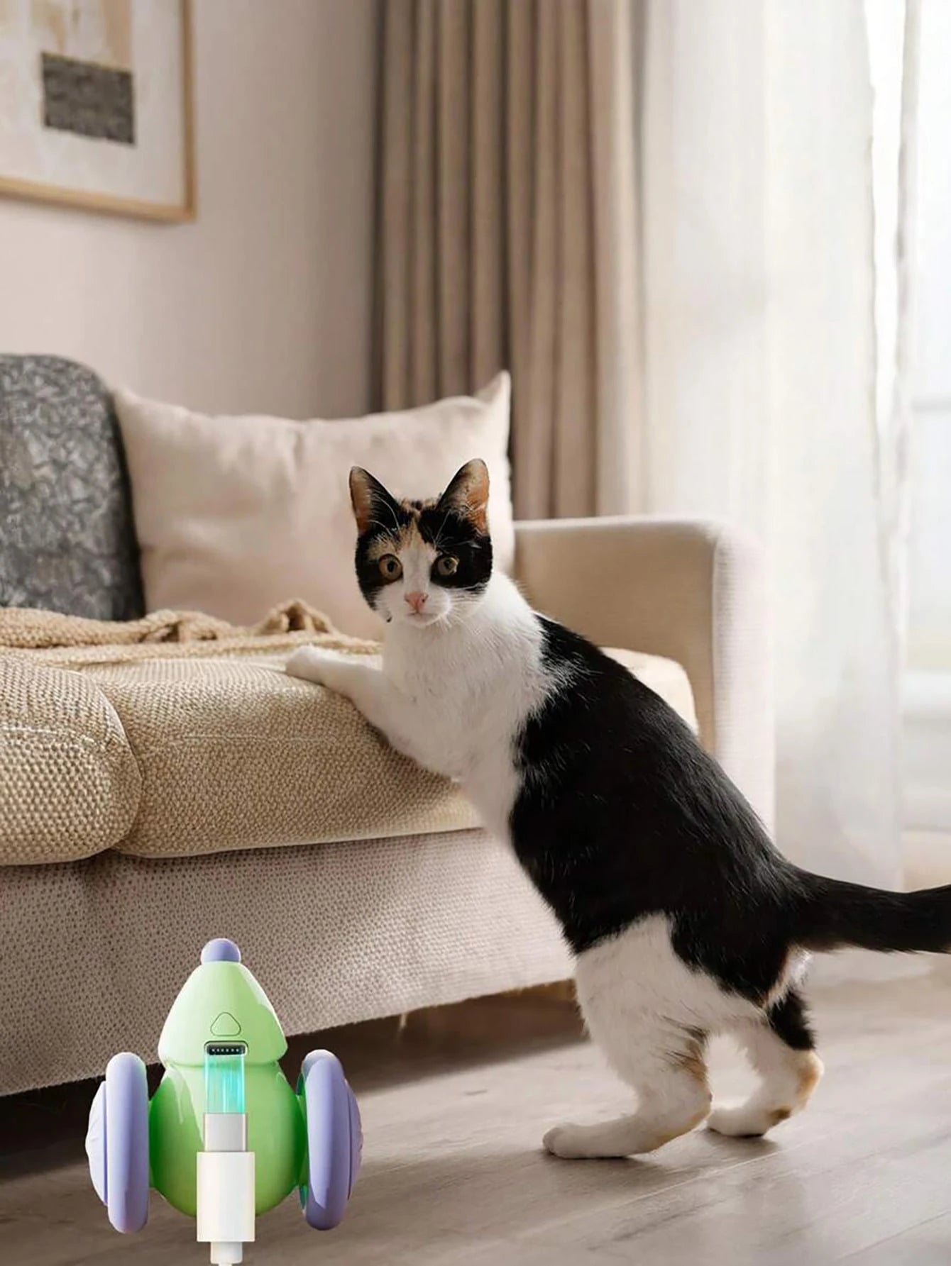 USB Rechargeable Interactive Cat Toy | Automatic Moving Mouse with Obstacle Avoidance
