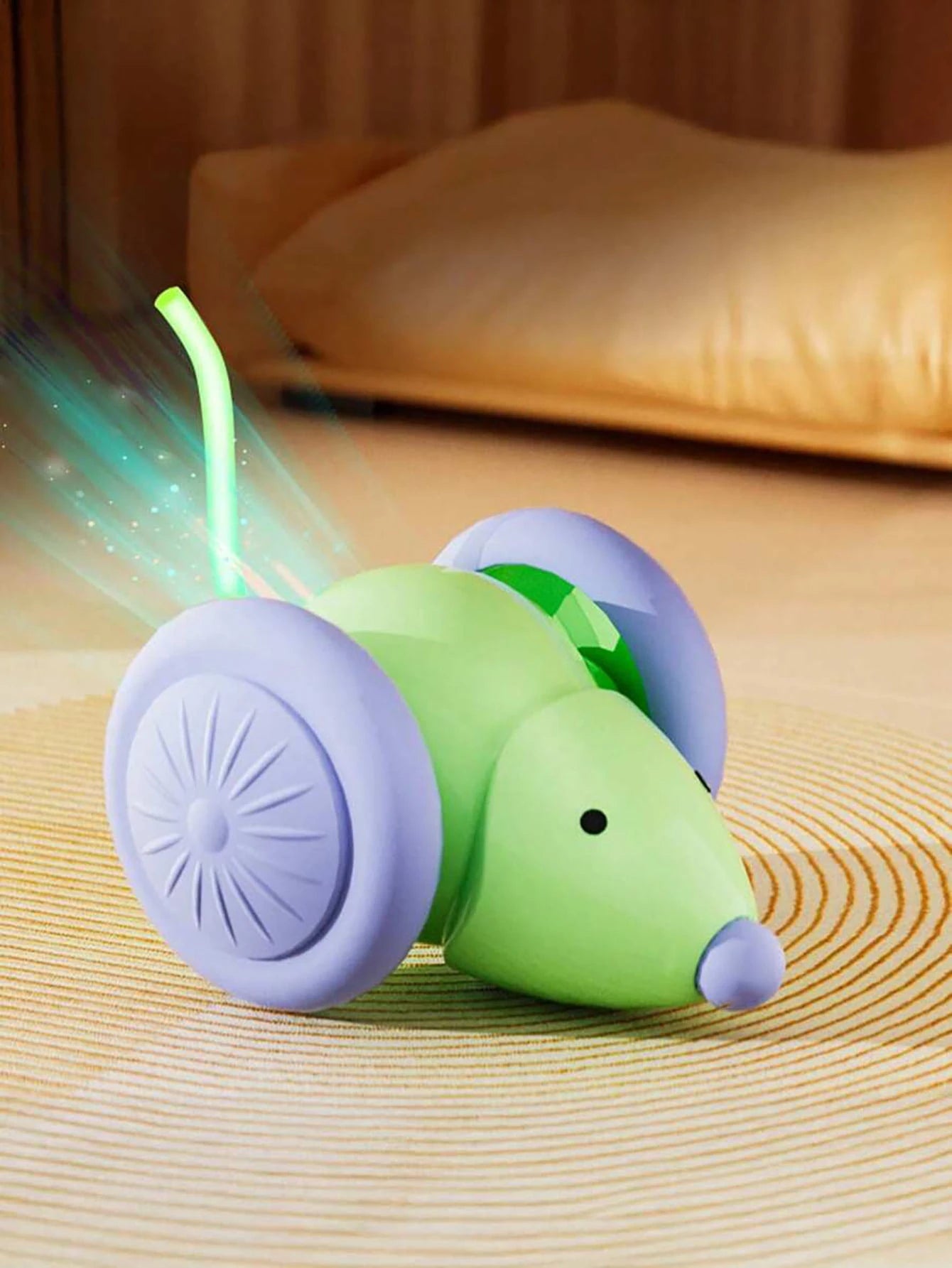 USB Rechargeable Interactive Cat Toy | Automatic Moving Mouse with Obstacle Avoidance