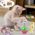 8PCS Cat Feather Ball Toy Set | Interactive Chase Toys for Indoor Cats