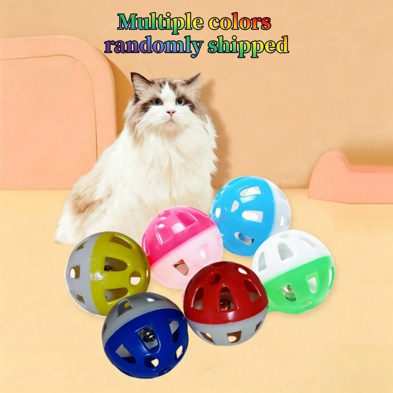 8PCS Cat Feather Ball Toy Set | Interactive Chase Toys for Indoor Cats