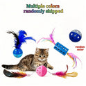 8PCS Cat Feather Ball Toy Set | Interactive Chase Toys for Indoor Cats