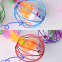 8PCS Cat Feather Ball Toy Set | Interactive Chase Toys for Indoor Cats