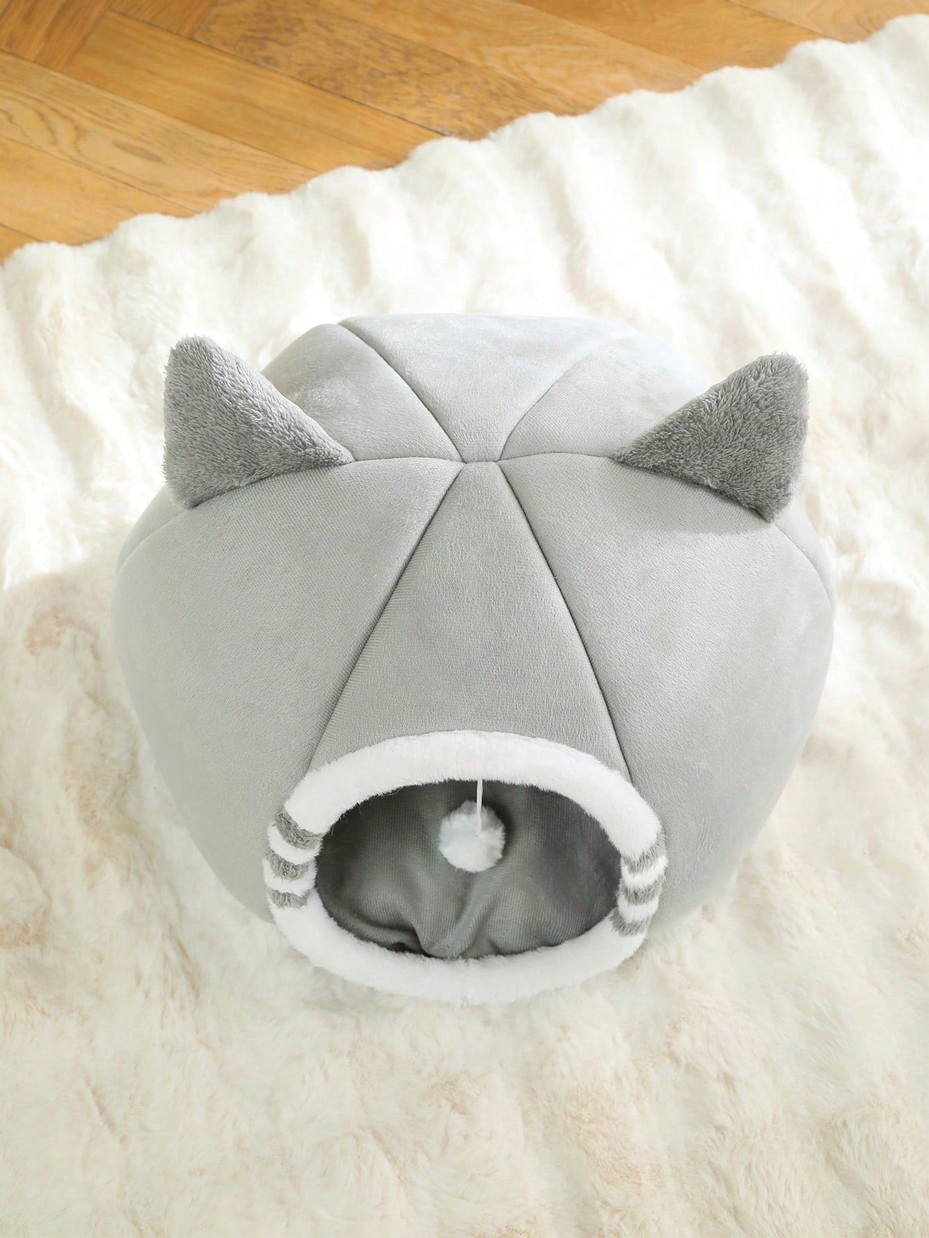 Washable Cat Cave Bed for Indoor Cats & Kittens | Soft Plush Pet House