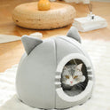 Washable Cat Cave Bed for Indoor Cats & Kittens | Soft Plush Pet House
