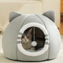 Washable Cat Cave Bed for Indoor Cats & Kittens | Soft Plush Pet House
