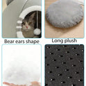 Washable Cat Cave Bed for Indoor Cats & Kittens | Soft Plush Pet House