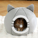 Washable Cat Cave Bed for Indoor Cats & Kittens | Soft Plush Pet House