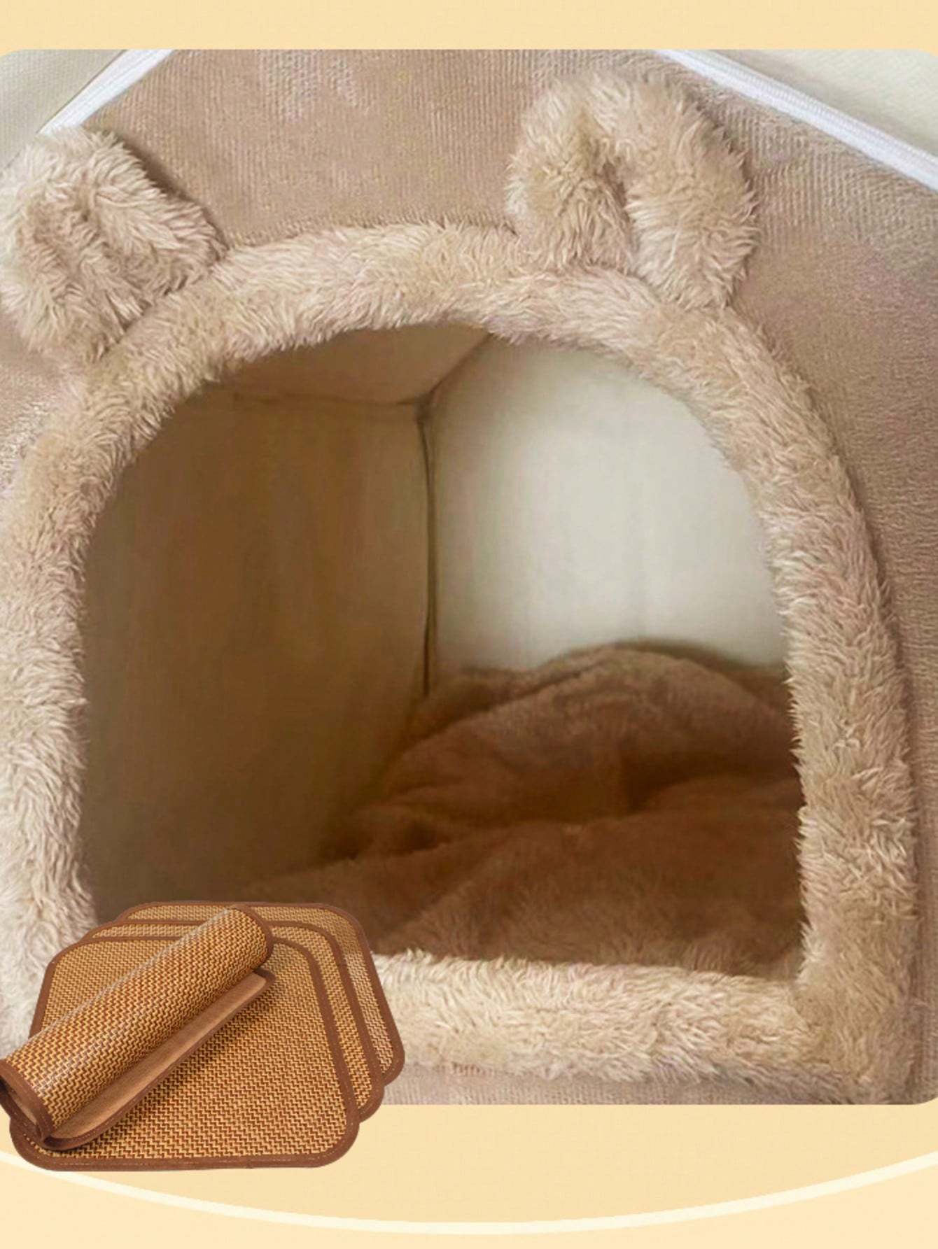 Large Cozy Cat Bed | All-Season Pet Bed for Cats & Small Dogs