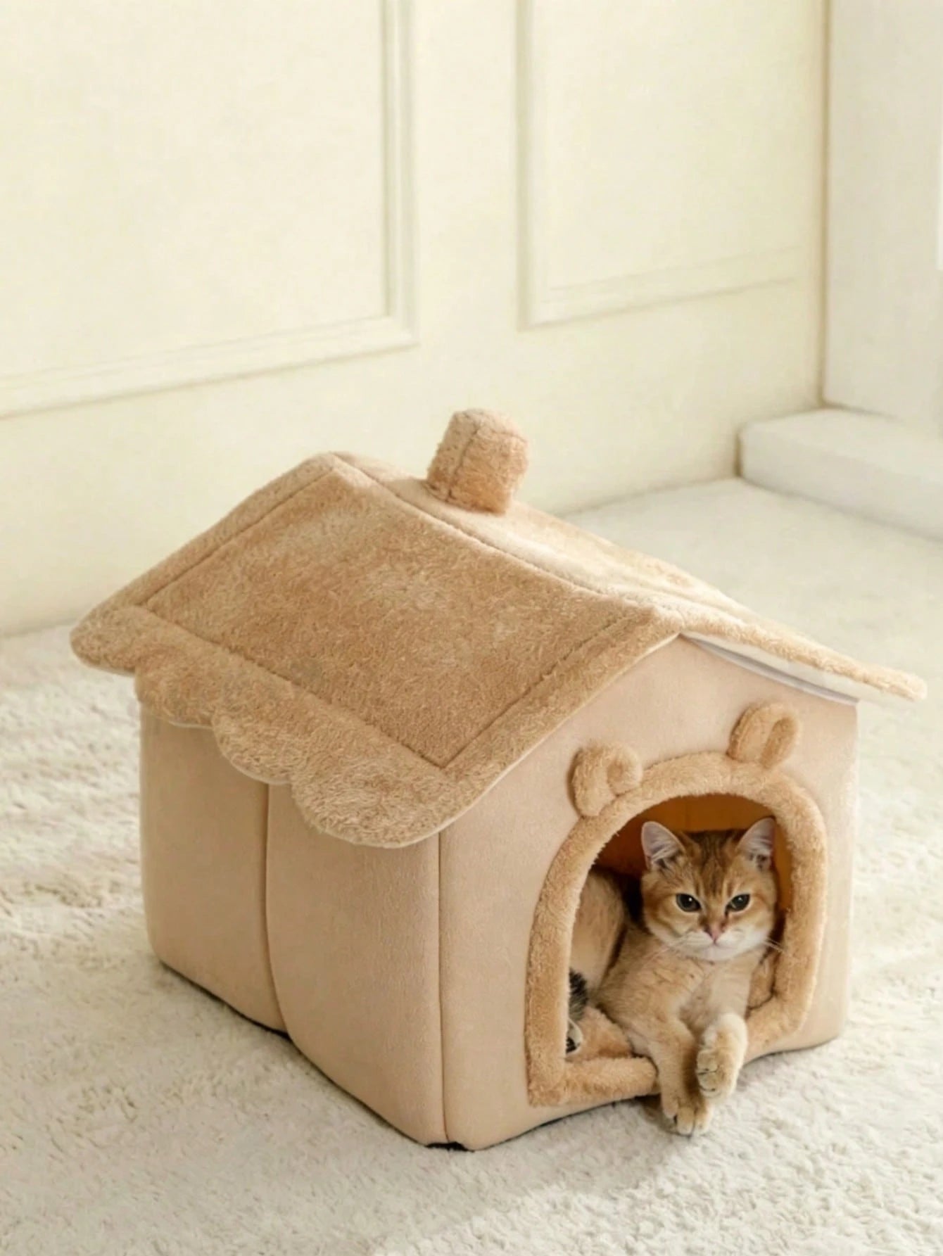 Large Cozy Cat Bed | All-Season Pet Bed for Cats & Small Dogs