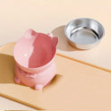 Elevated Stainless Steel Cat Bowl | Tilted Anti-Spill Pet Feeder
