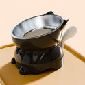 Elevated Stainless Steel Cat Bowl | Tilted Anti-Spill Pet Feeder