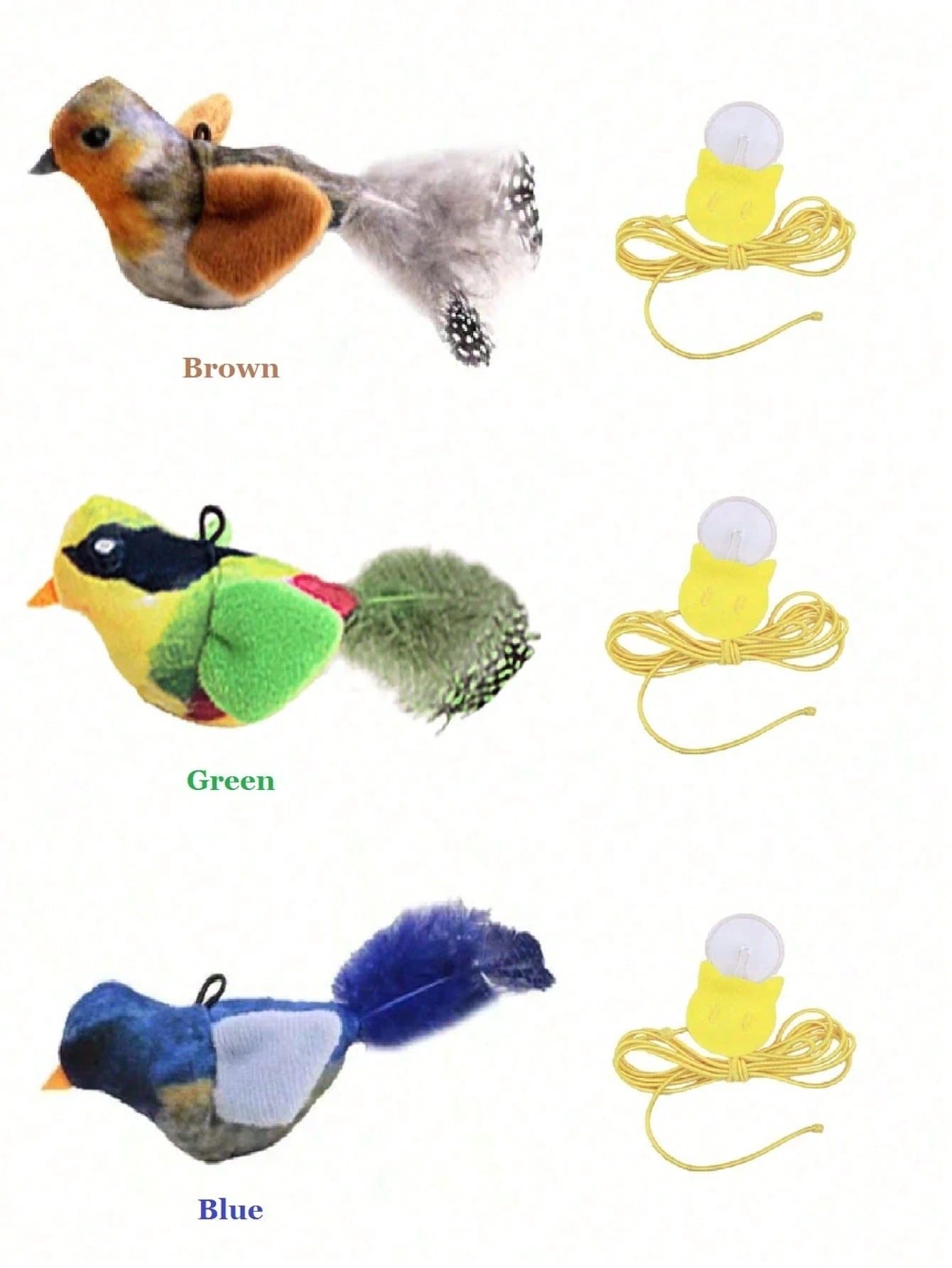 Interactive Hanging Bird Cat Toy | Chirping Sound & Flapping Wings