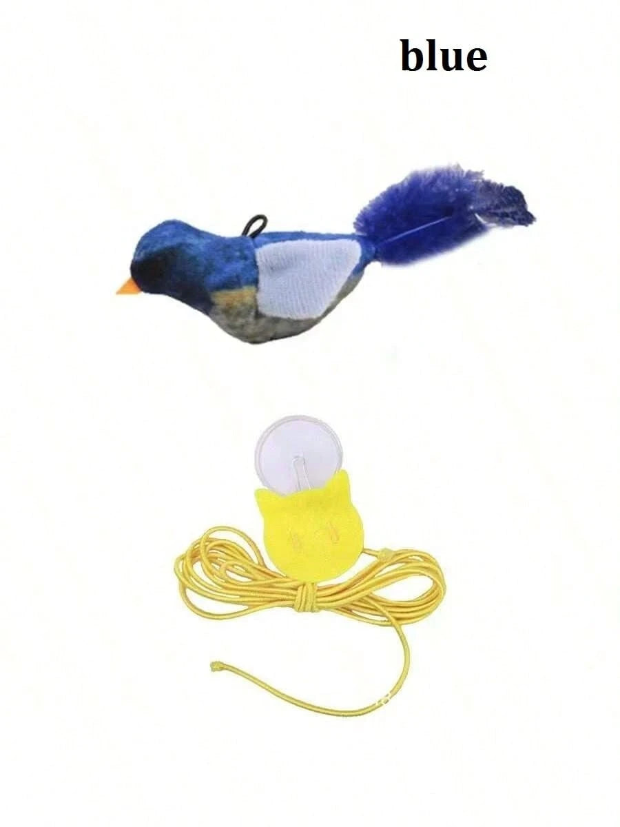 Interactive Hanging Bird Cat Toy | Chirping Sound & Flapping Wings