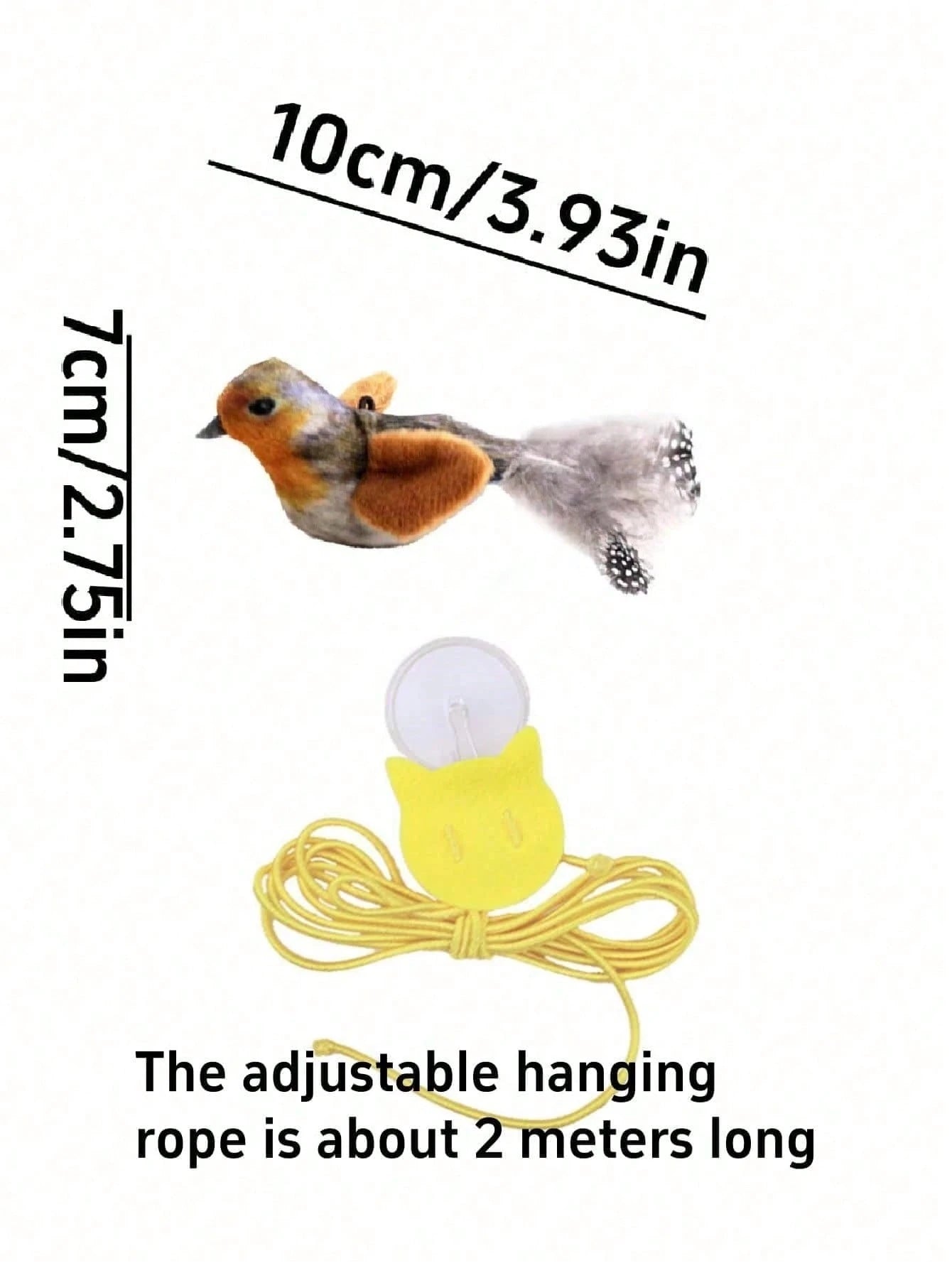 Interactive Hanging Bird Cat Toy | Chirping Sound & Flapping Wings