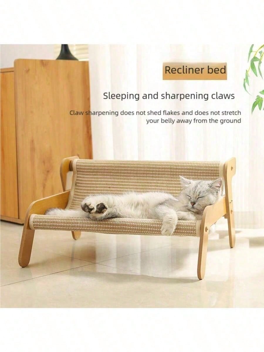 2-in-1 Cat Tree Hammock & Scratching Post – Durable Cat Furniture