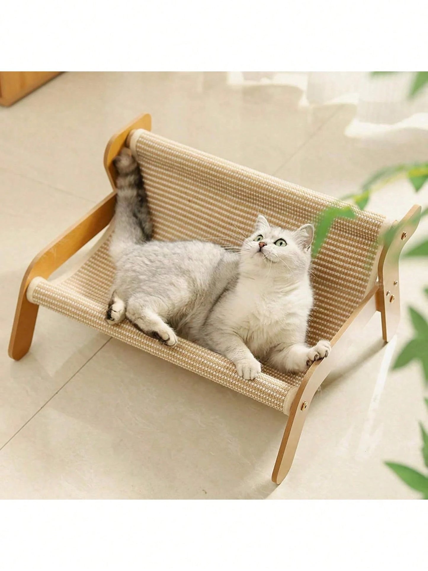 2-in-1 Cat Tree Hammock & Scratching Post – Durable Cat Furniture