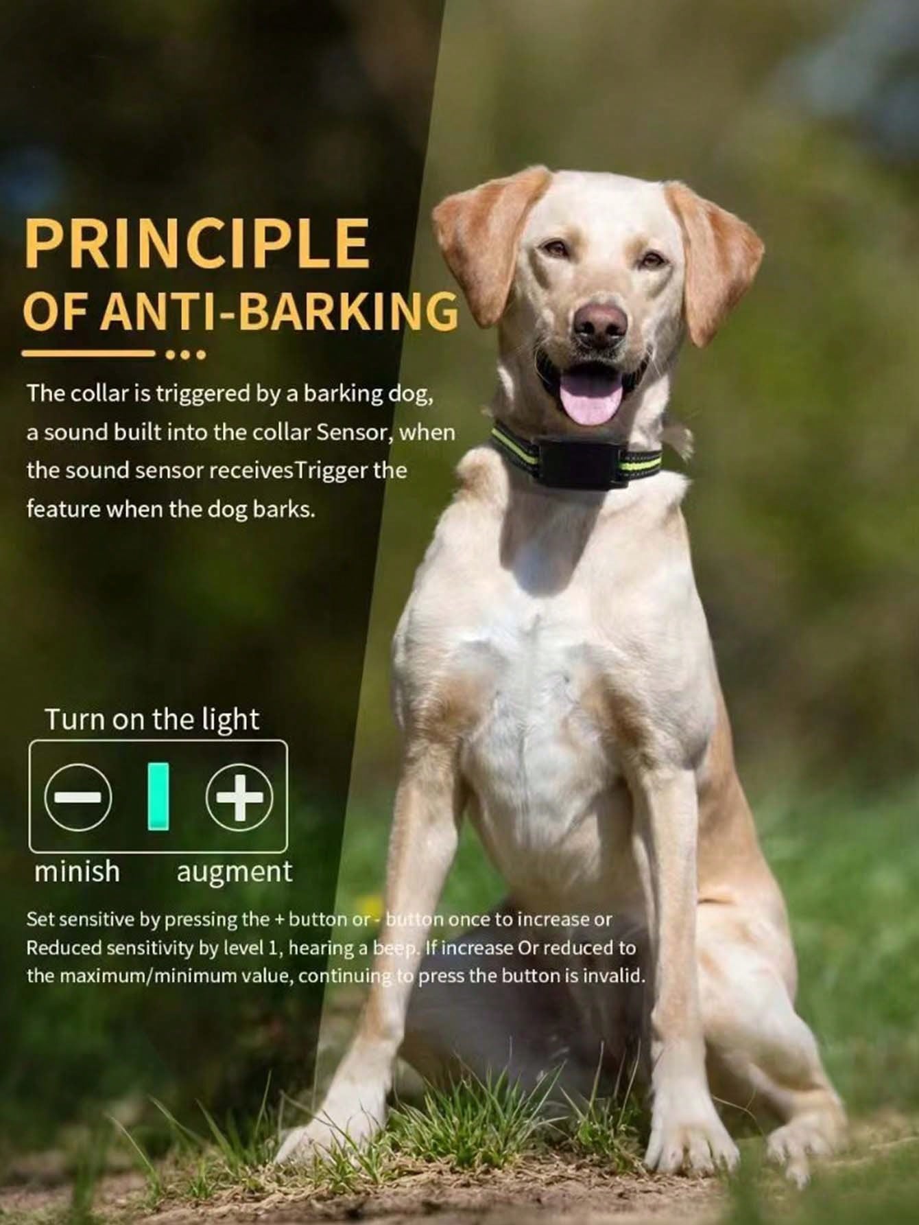 Automatic Rechargeable Bark Collar for Dogs | Waterproof Anti-Bark Training Collar