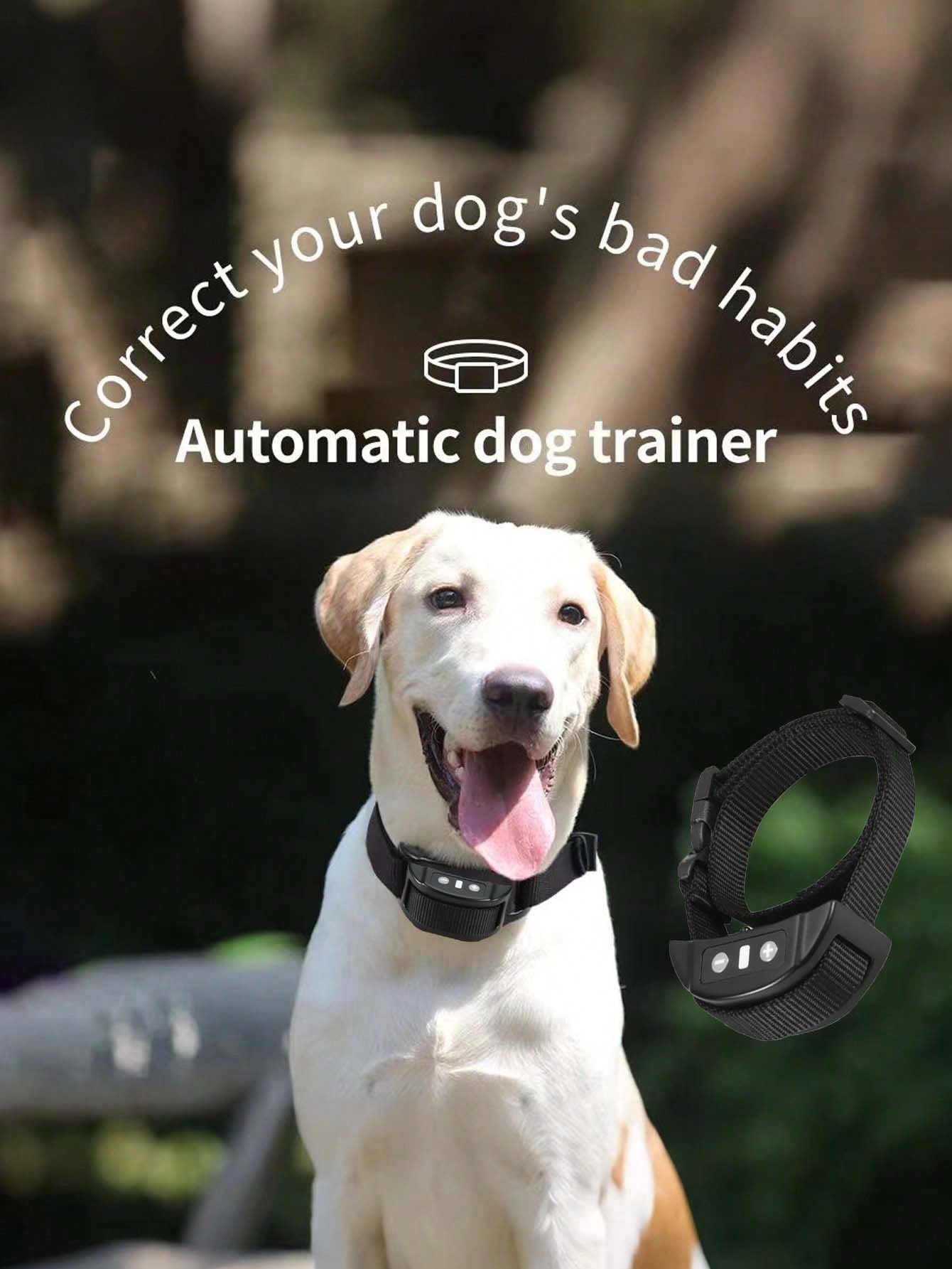 Automatic Rechargeable Bark Collar for Dogs | Waterproof Anti-Bark Training Collar