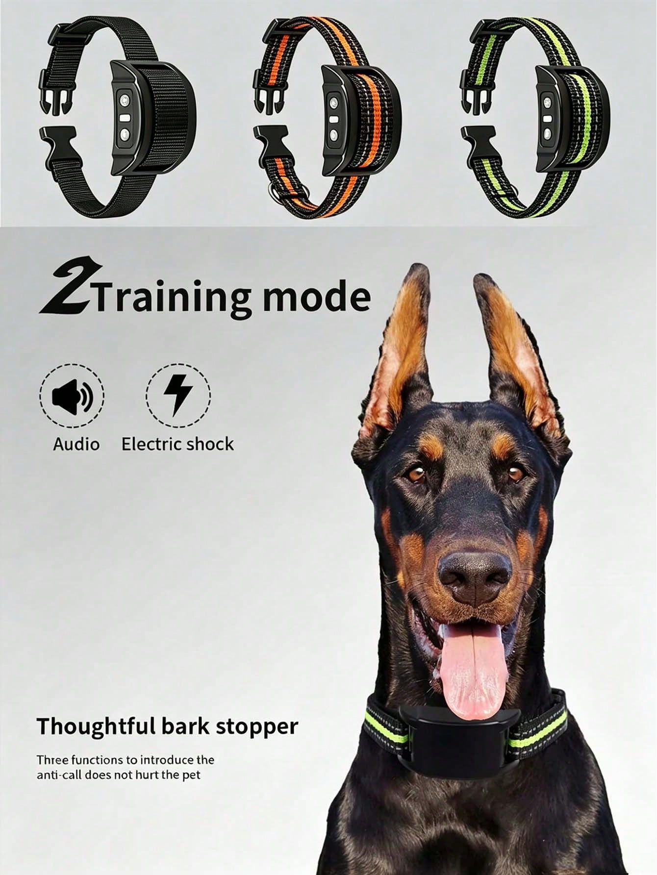 Automatic Rechargeable Bark Collar for Dogs | Waterproof Anti-Bark Training Collar