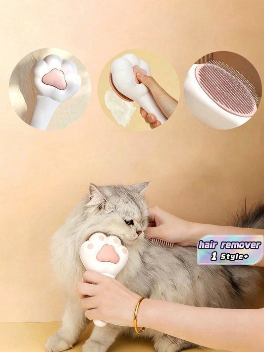 2-in-1 Cat Deshedding Brush | Massage & Grooming Comb for Cats