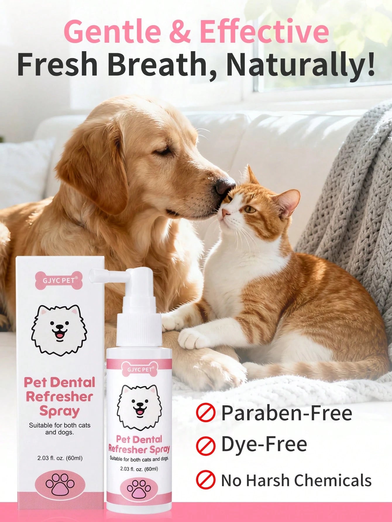 Cat Dental Spray for Fresh Breath & Teeth Cleaning (60ml)