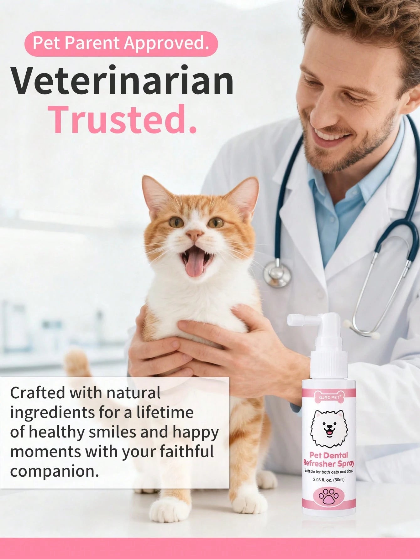 Cat Dental Spray for Fresh Breath & Teeth Cleaning (60ml)