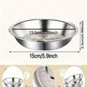 Stainless Steel Bowl | Wide & Shallow Pet Food & Water Dish