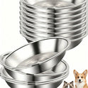 Stainless Steel Bowl | Wide & Shallow Pet Food & Water Dish