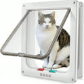 4-Way Lock Cat Door – Weatherproof Pet Flap for Windows & Thin Doors