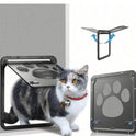 4-Way Lock Cat Door – Weatherproof Pet Flap for Windows & Thin Doors