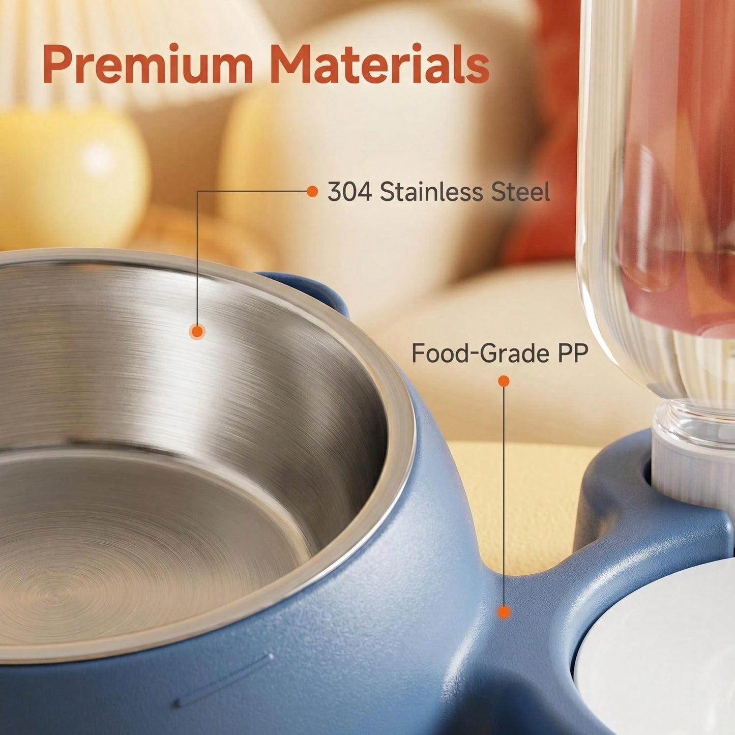 2-in-1 Automatic Cat & Dog Food and Water Bowl – Elevated Pet Feeder