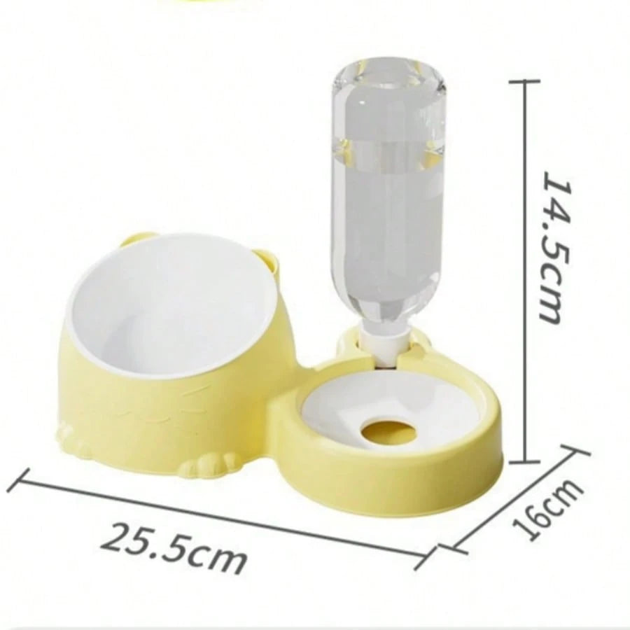 2-in-1 Automatic Cat & Dog Food and Water Bowl – Elevated Pet Feeder
