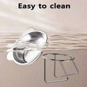 420ml Elevated Stainless Steel Cat Bowl – 15° Tilted Bowl with Stand