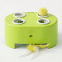 3-in-1 Interactive Cat Toy with Rotating Feather & Bionic Mouse | USB Rechargeable