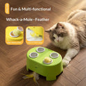3-in-1 Interactive Cat Toy with Rotating Feather & Bionic Mouse | USB Rechargeable