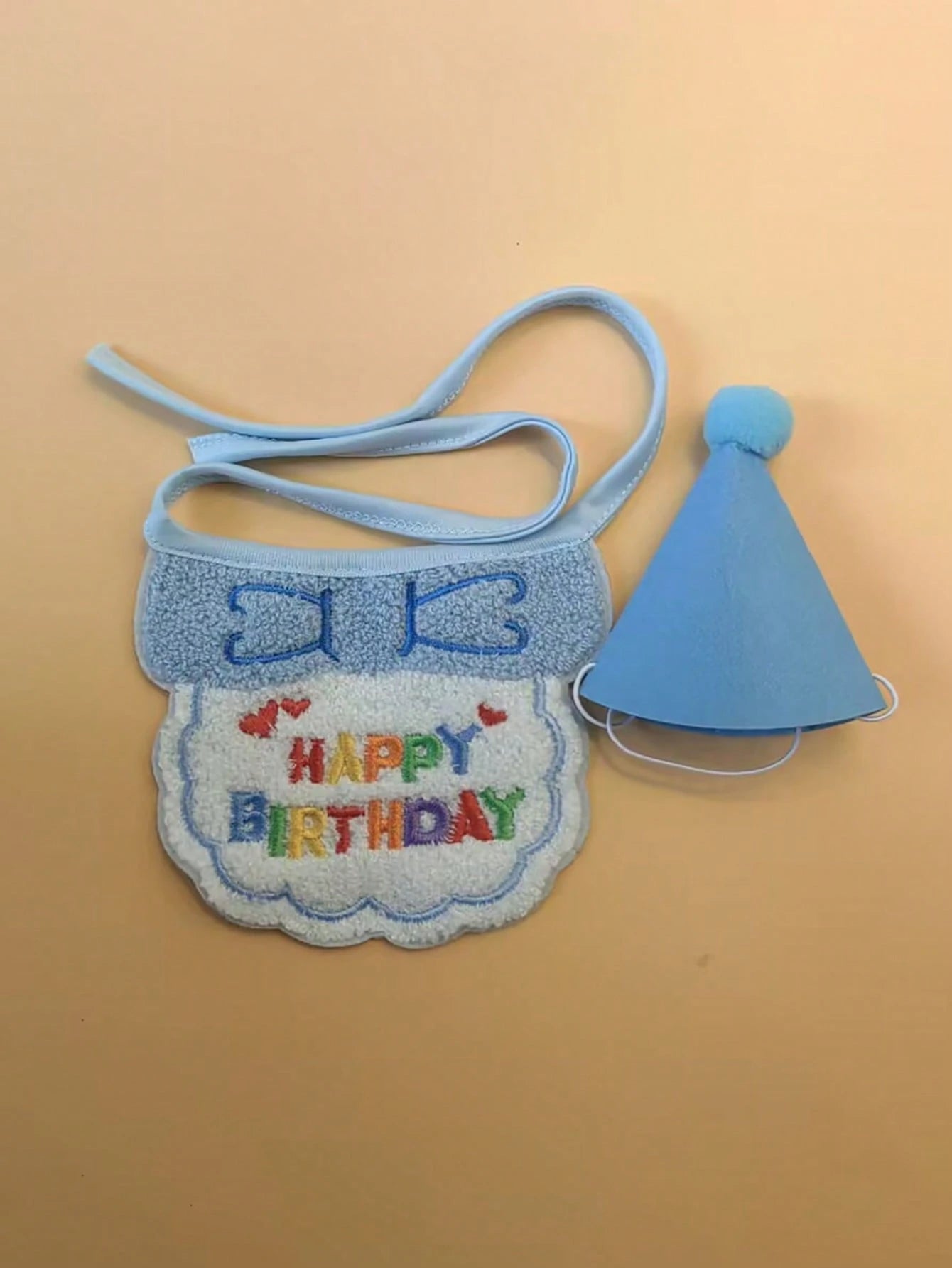 Dog & Cat Birthday Hat & Bandana Set | Happy Birthday Pet Party Outfit