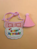 Dog & Cat Birthday Hat & Bandana Set | Happy Birthday Pet Party Outfit