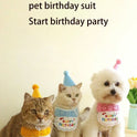 Dog & Cat Birthday Hat & Bandana Set | Happy Birthday Pet Party Outfit
